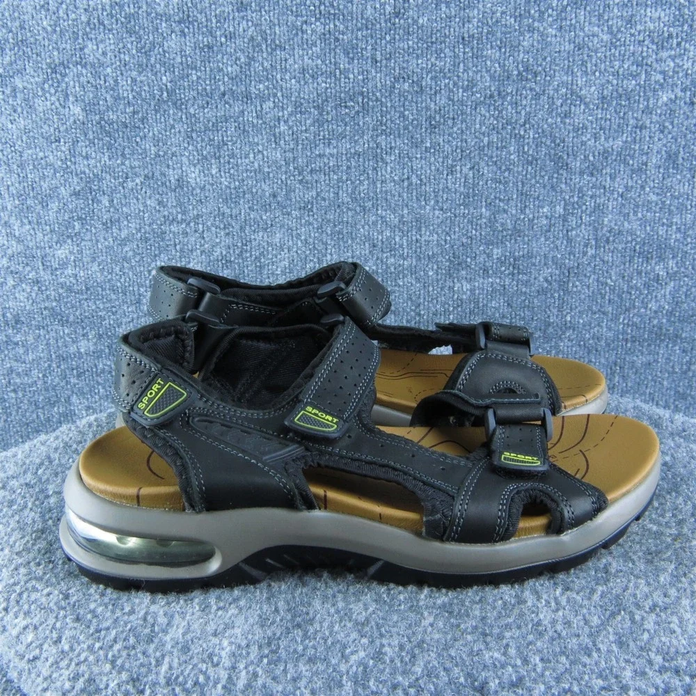 Thera Men‎ Sport Sandals Size 9 Medium Black Synthetic Hook & Loop